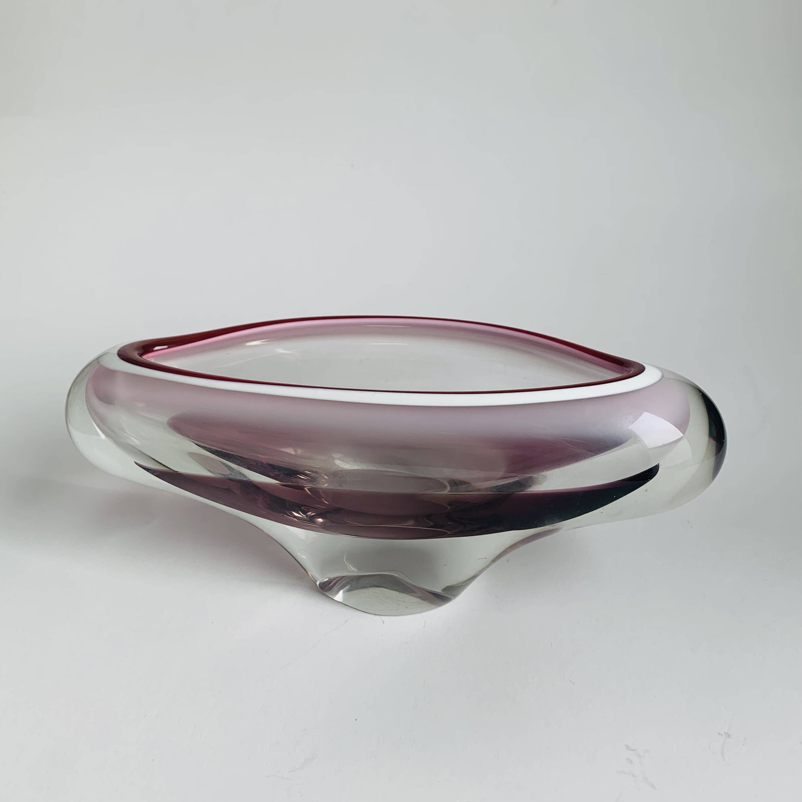 Glass  bowl Chribska Sklarna, Czechoslovakia, 1960s
