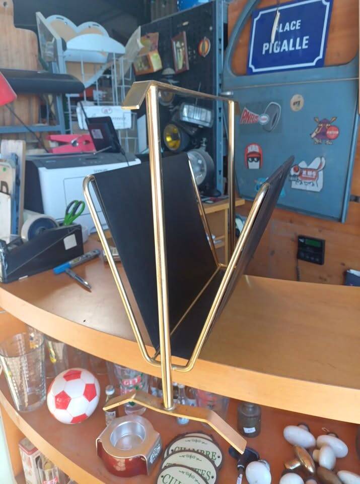 Vintage magazine or vinyl record rack