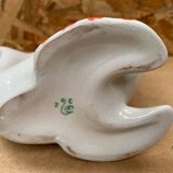 Ancienne bouteille forme poisson blanc orange vintage