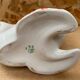 Old bottle fish shape white orange vintage