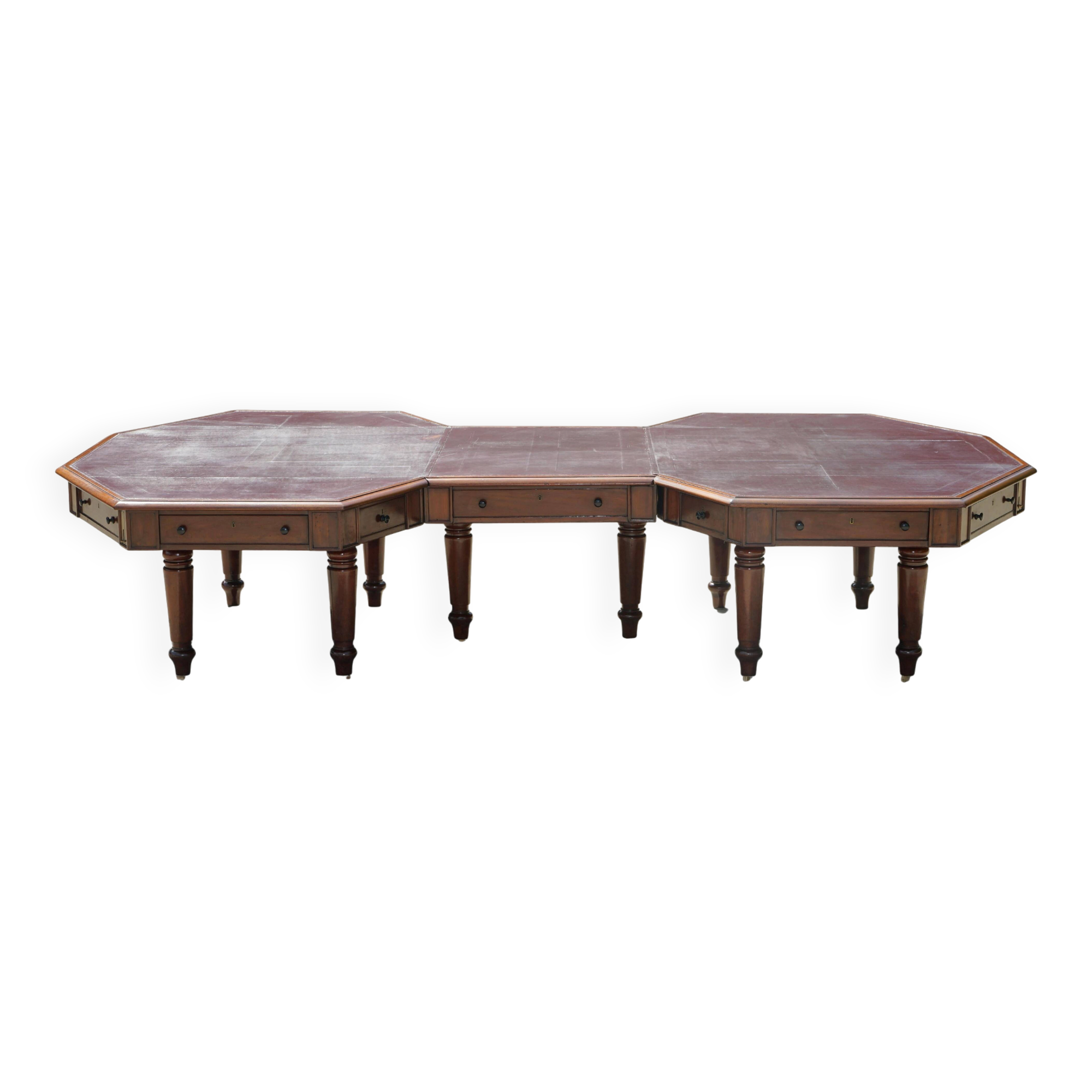 George III Antique Library Desk in Solid Mahogany 1780