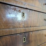 Louis Philippe period silver cabinet in flamed mahogany veneer