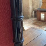 Black Bamboo Mirror from the 70s-80s