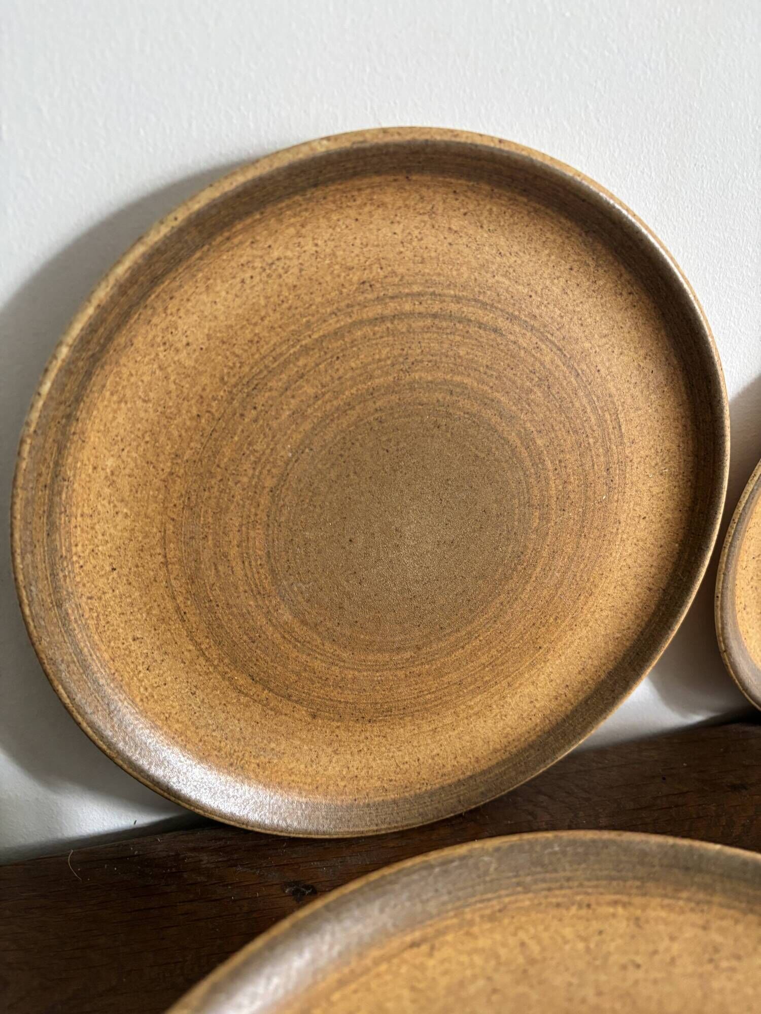 Service of 15 vintage Longchamp plates in stoneware.