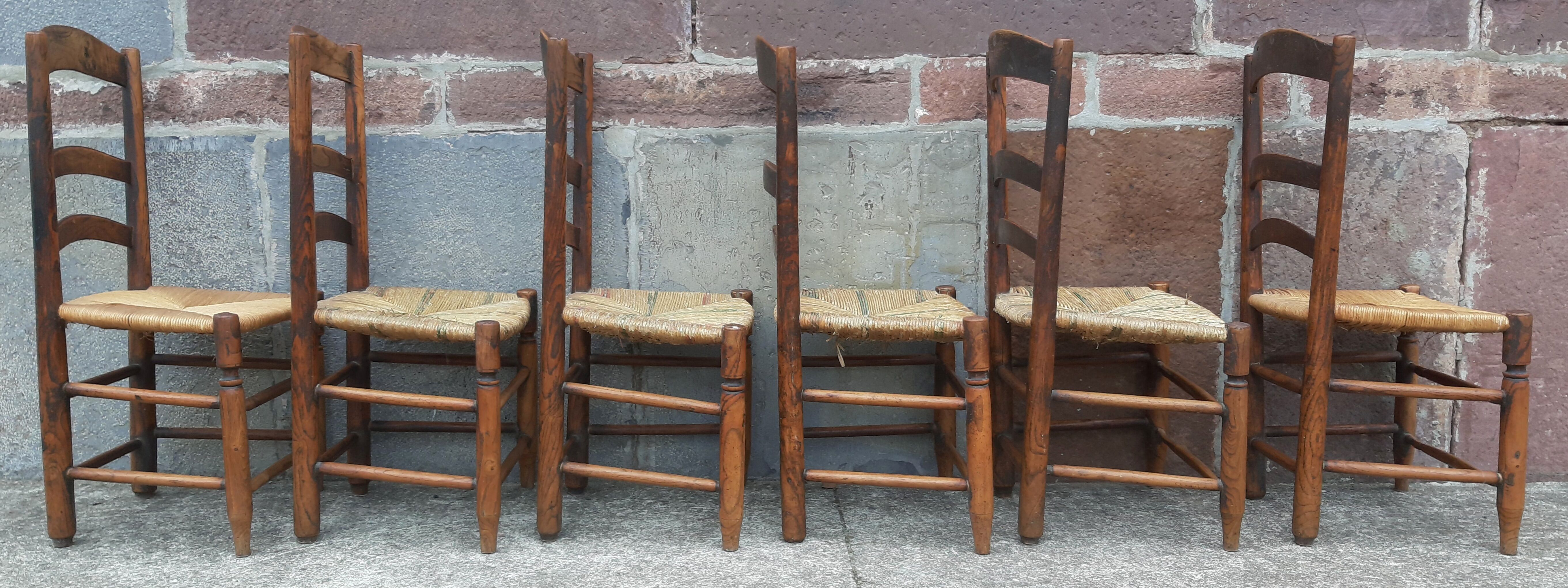 Set of 6 antique chairs