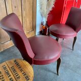 Lot 2 red toad armchair Bordeaux