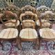 Suite of 6 Louis Philippe straw chairs