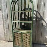 Green bamboo bookcase