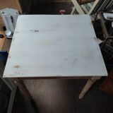 Table bois plateau patiné massif pieds Aéro-gommée dp 1122326