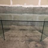 Post modern tempered glass table circa 1980