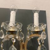 Large Maria Teresa Crystal Sconces Set of 2 1970’s
