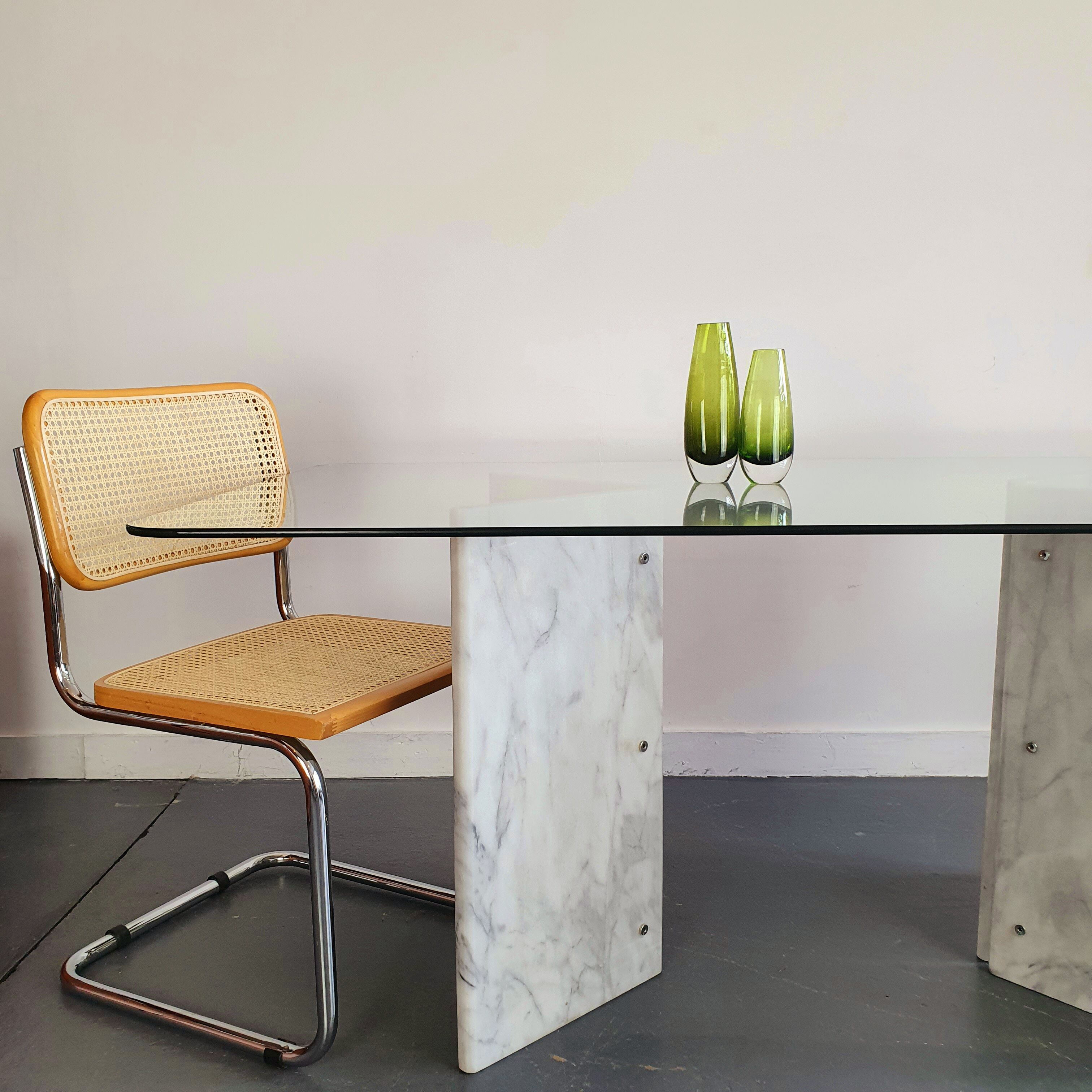 Dining table marble legs Roche Bobois