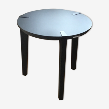 Pedestal table black wood brand gautier