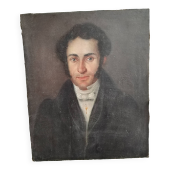 Huile sur toile homme 19eme