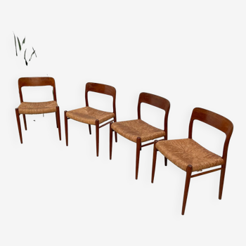 Model 75 straw chairs Niels O. Moller 1950