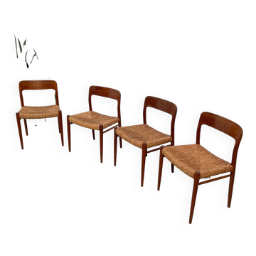 Model 75 straw chairs Niels O. Moller 1950