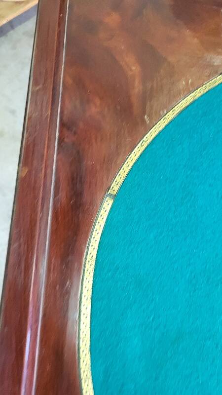 TABLE A JEUX EN ACAJOU ECRITOIRE BUREAU