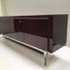 Belgian modernist long mahogany sideboard 1970s