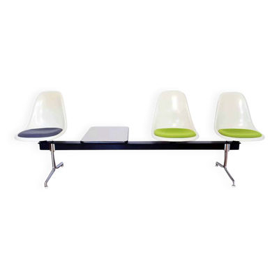 Banc Eames 3 places Edition Vitra 1970 Fibre de verre