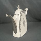 Art Deco coffee maker porcelain Limoges silver decoration around 1930