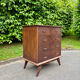 Commode vintage années 50/60 – 4 tiroirs – pieds compas