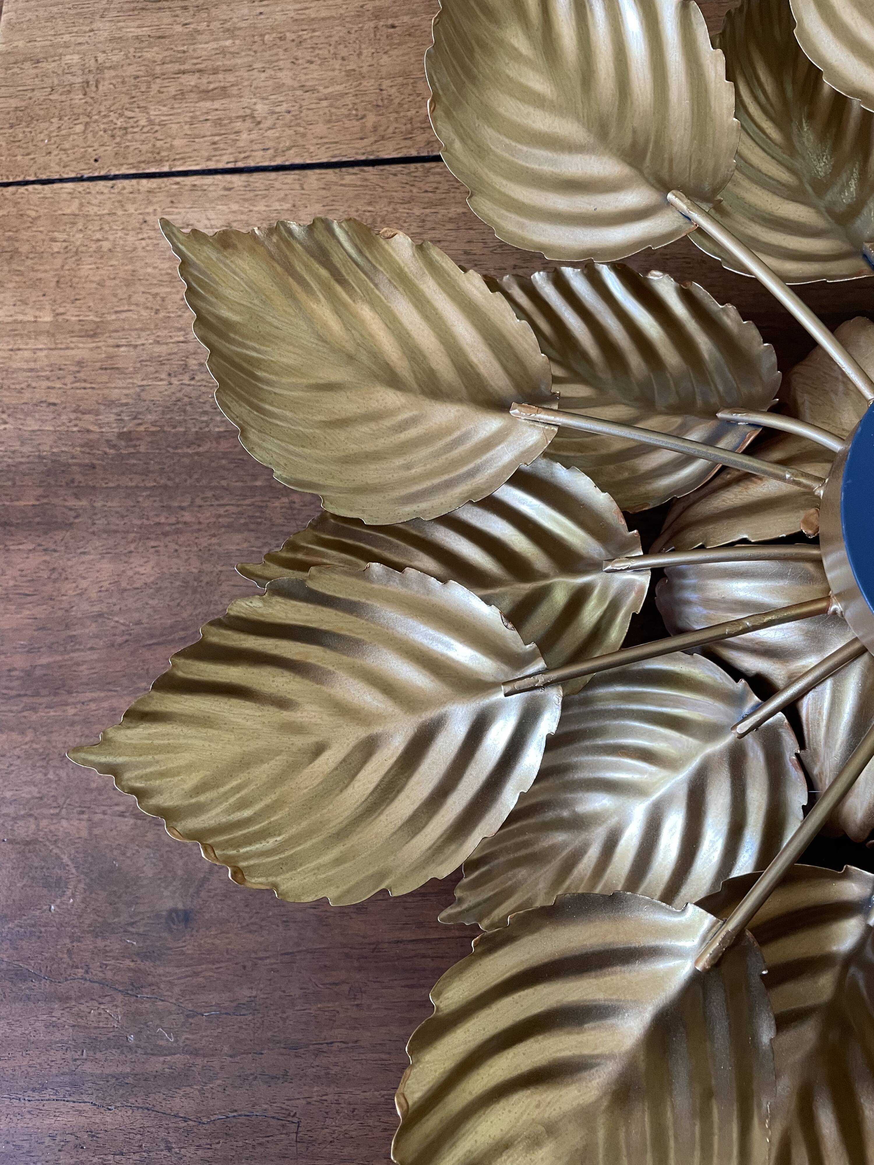 Ceiling light golden flower