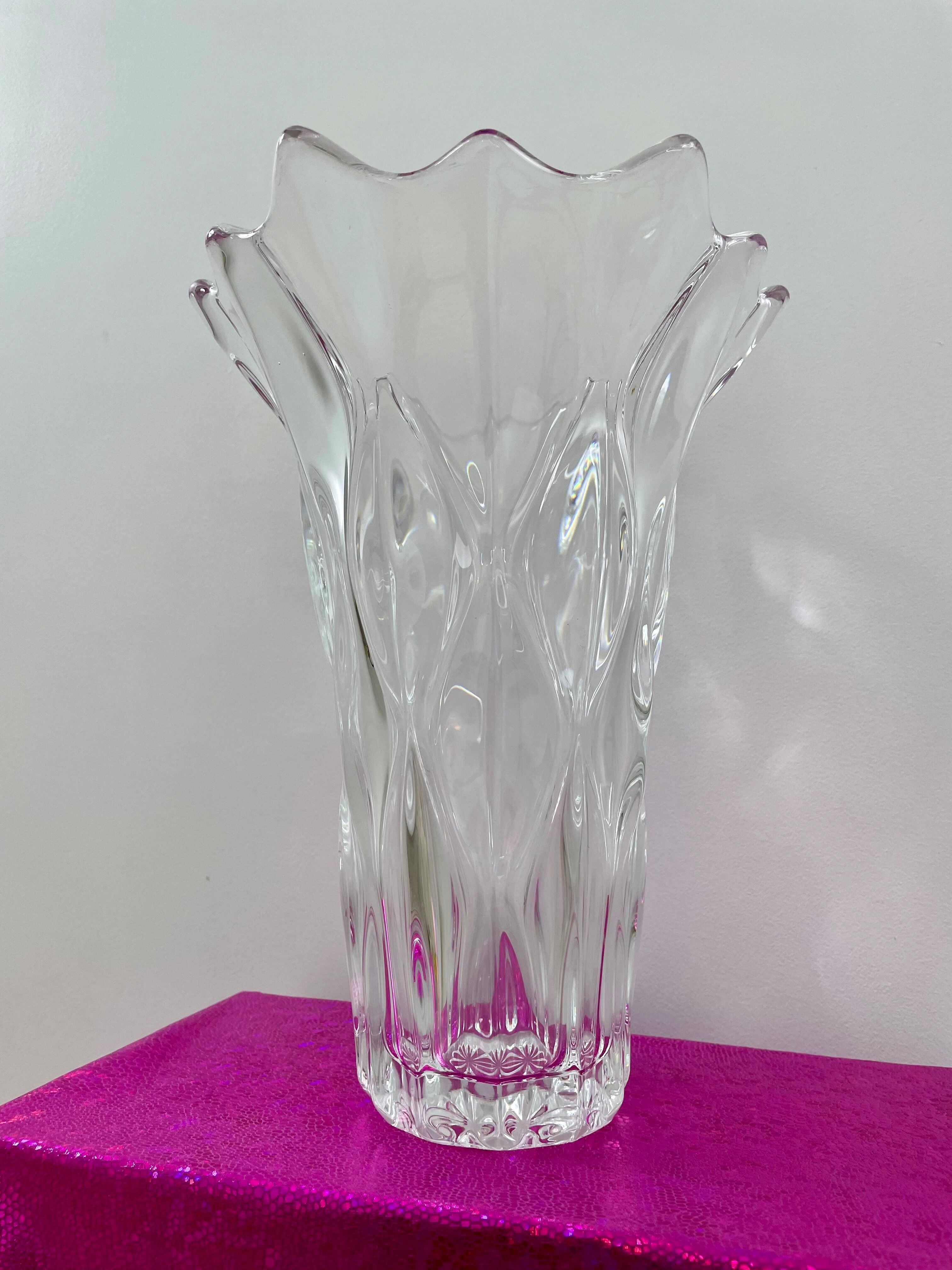 Glass vase made in France 70's