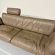 De Sede ds 140 grey 2/3 seater sofa, vintage leather, 80s design