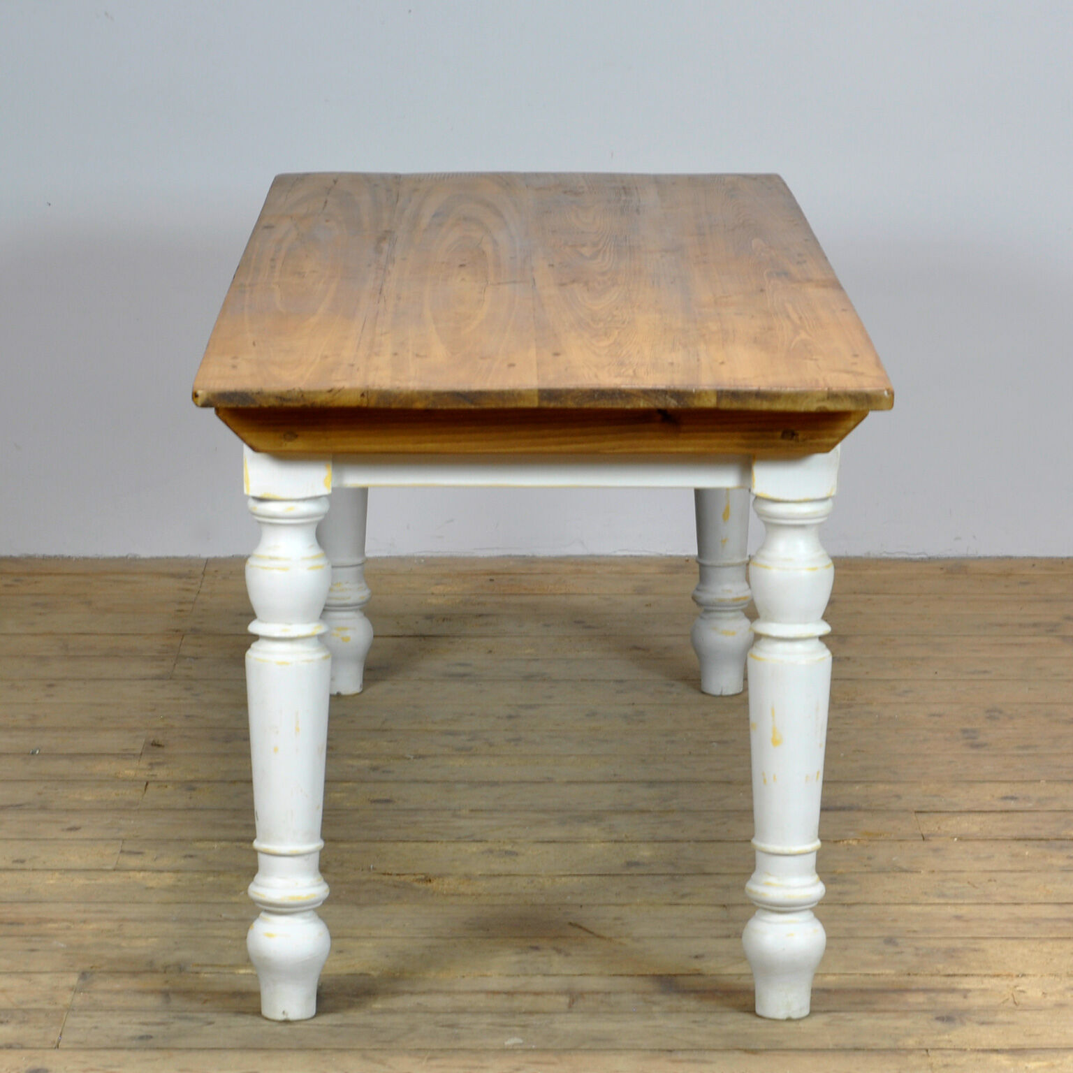 Vintage Pine Table With And Old Top