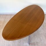 Oval wooden coffee table, 1960