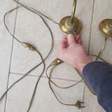 Pair of swan collar wall light