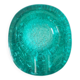 Turquoise annealed glass pocket empty
