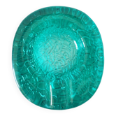Turquoise annealed glass pocket empty