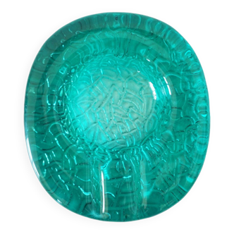 Turquoise annealed glass pocket empty