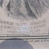 Engraving 19th France region of Yonne
