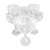 6 bohemian crystal champagne glasses
