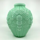 2 vases Art Déco en opaline verte • Circa 1920/30