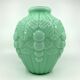 2 Art Deco vases in green opaline • Circa 1920/30