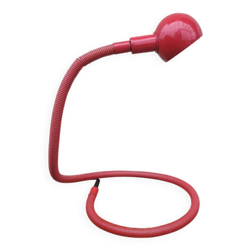 Red snake table lamp Hebi ISAO Hosoe Valenti Luce Italy design 1980 Memphis