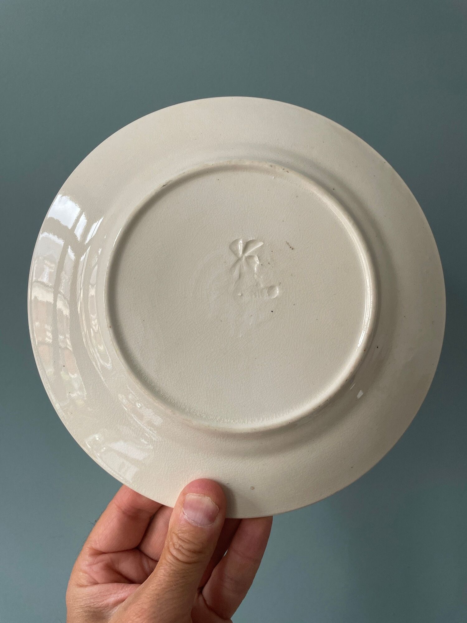 Series of 10 plates in slurry Orchies Moulin des Loups