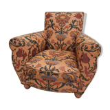 Club armchair fabric floral vintage baroque