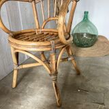 Vintage rattan armchair