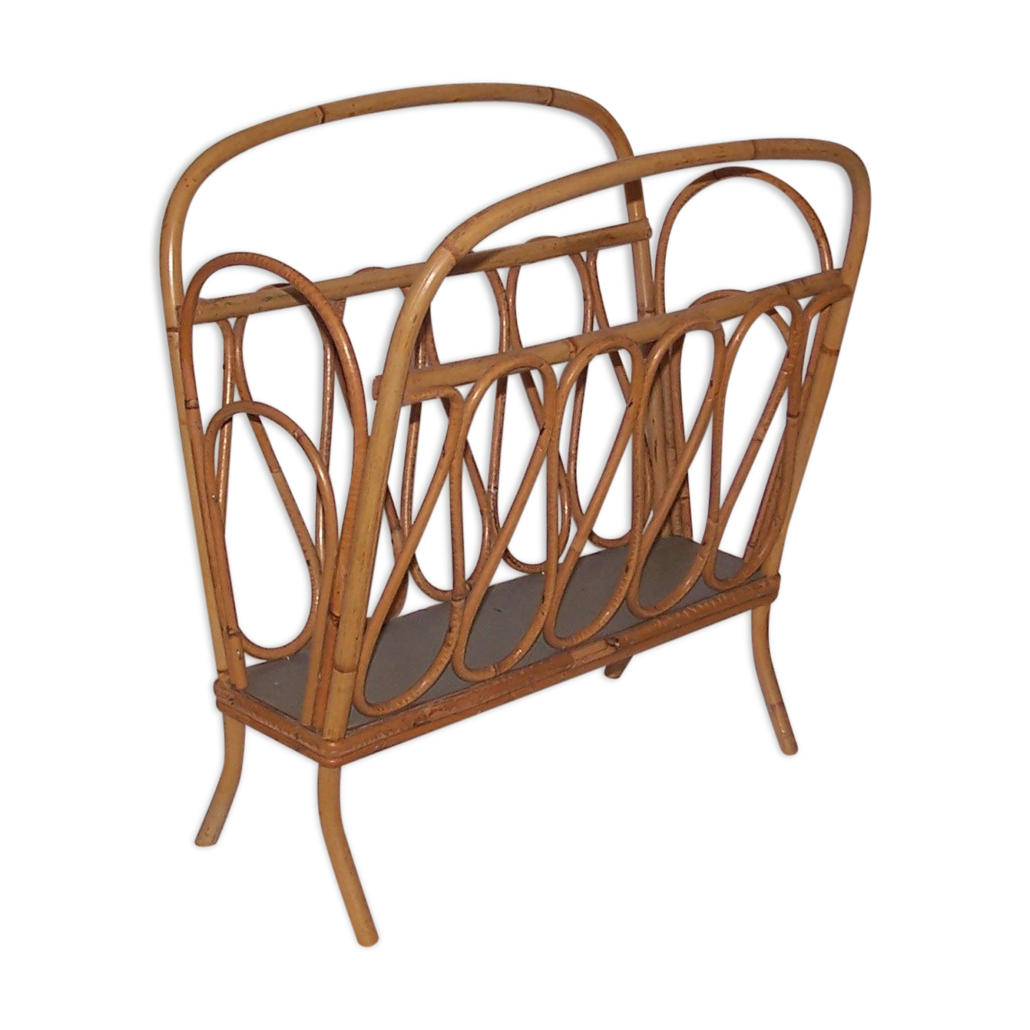 Rattan magazine holder - 50s