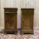 Pair of bedside tables from the Louis Philippe period in walnut.
