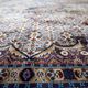 1940s handmade wool medallion rug, ivory and navy, 212 × 312 cm