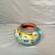 Old Round Vase Ceramic Germany Signed Erik Blue Decor