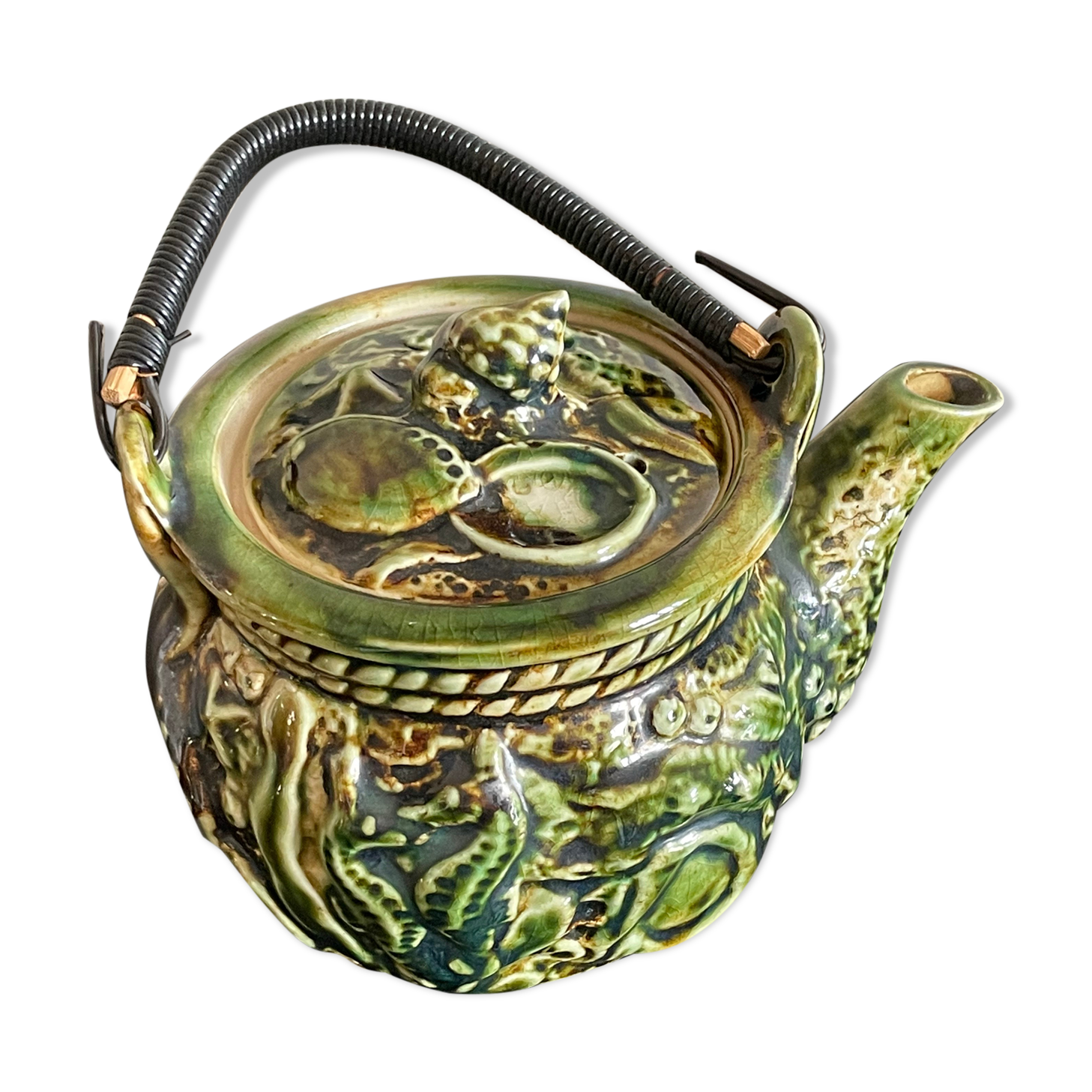 Small teapot sea theme style Vallauris