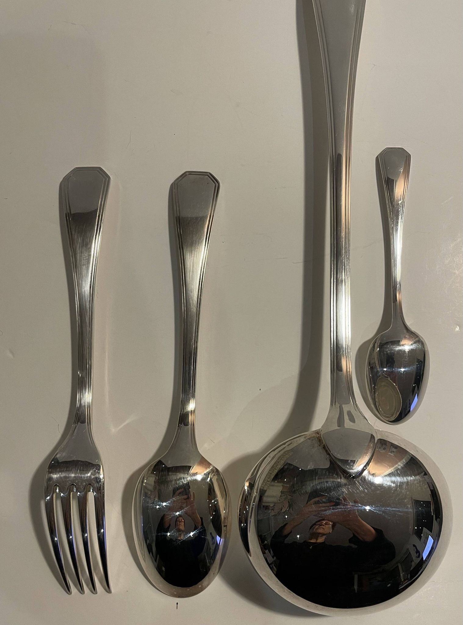 Christofle, Modèle América, Art Déco, Ménagère 37 pièces Métal Argenté