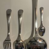 Christofle, América Model, Art Deco, 37-piece Silver-Plated Cutlery Set