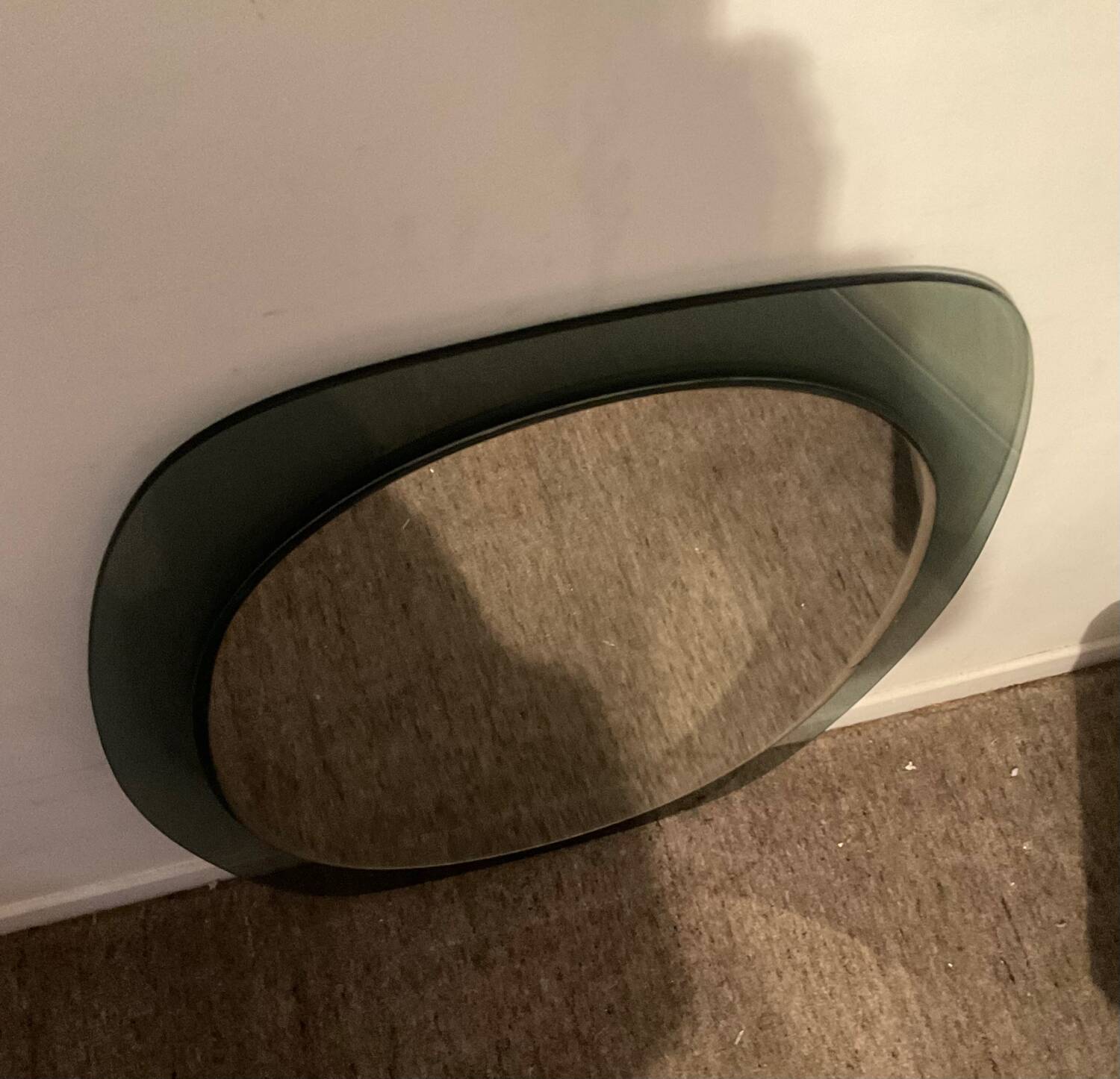 Vintage smoked glass mirror from the 70s